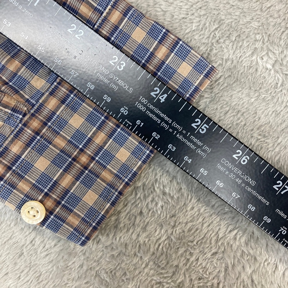 Lyle & Scott Scotland Men's Plaid Button Down Shirt Size L 100% Combed Cotton - Picture 7 of 10